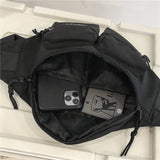  Black Waist Pack Casual Chest Bag Unisex Crossbody Pouch Waterproof Outdoor Messenger Bag Men's Belt Phone Pouch Travel Mart Lion - Mart Lion