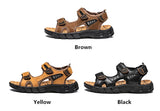 Summer Men's Sandals Outdoor Non-slip Beach Handmade Genuine Leather Shoes Sneakers Mart Lion   