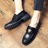 Men's Dress Shoes Type Formal Genuine Leather Pointed Toe Wedding Gentleman Homecoming Evening MartLion   
