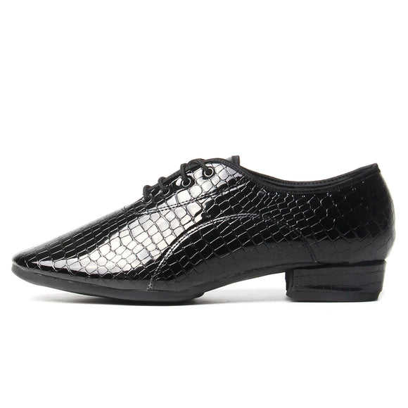 Men's Dance Shoes For Boys Ballroom Latin Shoes Modern Tango Jazz Low Heels Black Salsa