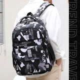 Leisure Bag Junior High  Backpack Camouflage School Students Trend Shoulder Bag Back To School Mart Lion   