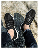 Men's Soft Casual Shoes Summer Breathable Outdoor Mesh Sneakers Light Black Footwear Flat Boys Travel Mart Lion   