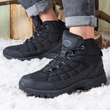 Baasploa Winter Men's Outdoor Shoes Hiking Waterproof Non-Slip Camping Safety Sneakers Casual Boots Walking Warm MartLion   