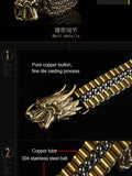 Men's Belt Army Style Combat Belts Pure copper belt Handmade Luxury Metal Jeans belts Quick Release Tactical Belt MartLion   