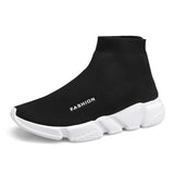 High Top Sock Sneakers Men's Shoes Unisex Basket Flying Weaving Breathable Slip On Trainers Shoes zapatillas mujer Mart Lion   