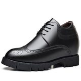 Men's Cowhide Elevator Men's Shoes Increased  Business Formal Wear Leather Shoes Increased Brock Heel Derby Men's Shoes MartLion   