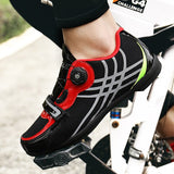 Couple Cycling Shoes Men's Road Bicycle Women Outdoor Sneakers Breathable Self-locking Unlocking Bike Mart Lion   