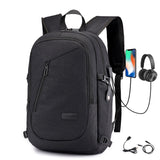 Password Lock Anti Theft Backpack Men's 15.6 Inch Laptop Backpack Usb Charging Oxford School Bag for Boys Teen Mart Lion Black  