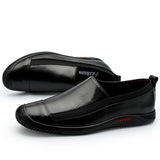 Men's Shoes Genuine Leather Moccasin Slip on Driving Footwear Cow Sin Mart Lion Black 37 