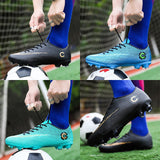Men's  Soccer Shoes Unisex Football Cleats Ankle Boots Students Training Sneakers Kids Outdoor Sports Mart Lion   