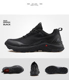 Breathable Outdoor Sneakers Men's Casual Shoes Non-slip Brand Spring Lace-up Black Design Mart Lion   