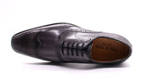 Handmade Men's Wingtip Oxford Shoes Genuine Calfskin Leather Brogue Dress Classic Formal Shoes MartLion   