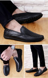 Spring Summer Men's Breathable Casual Shoes Genuine Leather Loafers Non-slip Boat Moccasins Mart Lion   