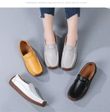 Genuine Leather Women's Casual Shoes Leisure Sneakers Luxury Slip-on Loafers Female Soft Moccasins MartLion   