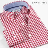 Smart Five Men Dress Shirts cotton Long Sleeve Regular Slim Fit Formal Shirts Male MartLion   