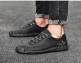 Men's Casual Shoes Leather Loafers Flat Handmade Breathable Moccasins Designer Style Walking Sneakers Mart Lion   