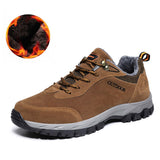 Men's Sneakers Autumn Lac-up Casual Shoes Breathable Outdoor Walking Footwear Mart Lion fur brown 6 