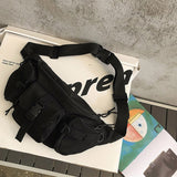 Unisex Waist Bags Men's Trend Chest Bag Nylon Waterproof Crossbody Multifunctional Waist Pack Belt Pack Mart Lion Black Waist Bag  