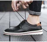 Men's Casual Shoes Leather Dress Waterproof Outdoor Non-slip Wedding Mart Lion   