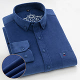 100% Cotton Corduroy Shirt Men's Casual Long Sleeve Regular Fit Dress Pocket Mart Lion DXR-03 38 165CM 50KG 