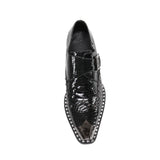 Spring White Snake Skin Slip On Men's Dress Shoes Genuine Leather Party Wedding Flats Formal Loafer MartLion   