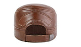Genuine Leather Cap Men's Flat Caps Army Military Hat Elegant Baseball Cap British Vintage Cowhide Leather Hats MartLion   