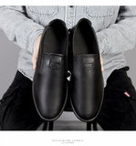 Summer Men's Leather Shoes Slip-On Casual Moccasins Loafers Soft Massage Leather Flats Footwear Driving Walking Mart Lion   