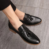 casual shoes breathable men's loafers driving lightweight luxury designers leather MartLion Black 7 10 