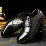 Faux Leather Shoes Men's Breathable Rubber Formal Dress Office Wedding Flats Footwear Mocassin Homme Mart Lion   