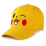 Pikachu baseball cap peaked cap cartoon anime character flat brim hip hop hat couple outdoor sports cap birthday gifts MartLion   