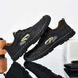Summer Men's Designer Shoes Genuine Leather Leisure Luxury Handmade Outdoor Casual Driving MartLion   