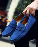 Men's Leather Loafers Casual Shoes Moccasins Slip On Flats Driving Mart Lion   