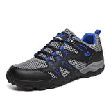 Men's Soft Outdoor Casual Shoes Summer Breathable Mesh Sneakers Light Black Hiking Footwear Running Mart Lion   