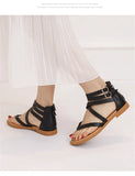 Casual Flat Rome Sandals Women Shoes Summer  Gladiator Bohemia Ladies Back Zipper MartLion   