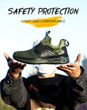 Reflective Men's Safety Shoes Boots With Steel Toe Cap Casual Work Indestructible Puncture-Proof Work Sneakers Mart Lion   