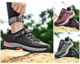 Men's Casual Shoes Outdoor Waterproof Hiking Non-slip Couples Sneakers Lace Up Flats Leather Loafers Mart Lion   