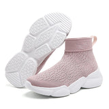 Women Platform Sneakers Casual Shoes Slip On Sock Trainers Plush Lightweight MartLion   