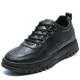 Men's Tooling Shoes Martin Leather Casual Light Non Slip Flat Bottomed Four Seasons Mart Lion Black 39 
