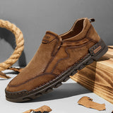 Super Fiber Leather Handmade Shoes Men's Walking Flat Loafers Outdoor Sneakers Office Dress Footwear Mart Lion   