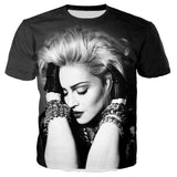 The Queen of Pop Madonna 3D Printed T-shirt Men's Women Casual Harajuku Style Hip Hop Streetwear Oversized Tops Mart Lion Pink M 