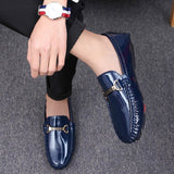  Fotwear Men's Loafers Silver Wedding Loafer Shoes Slip On Leather Casual Breathable Driving Mart Lion - Mart Lion