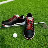 Men's Golf Shoes Waterproof Golf Sneakers Outdoor Golfing Spikes Shoes Jogging Walking Mart Lion   