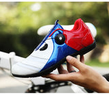 Couple Bicycle Shoes Road No-locking Cycling Women Outdoor Riding Sports Breathable Sneakers Flat Biking Mart Lion   