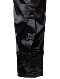 Men's Black Satin Luxury Dress Shirts Silk Smooth Tuxedo Slim Fit Wedding Party Prom Casual Chemise Homme MartLion   