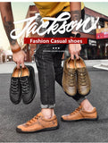 Men's Casual Shoes Leather Loafers Flat Handmade Breathable Moccasins Designer Style Walking Sneakers Mart Lion   