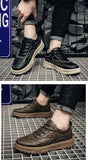  Men's Tooling Shoes Casual Martin Leather Non-Slip Flat Bottomed Lightweight Four Seasons Mart Lion - Mart Lion
