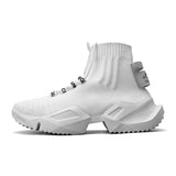 Off-Bound Men's Sport Shoes Chunky Knit Running Breathable Casual Sneakers Light Trainers Walking Tennis Mart Lion white 39 