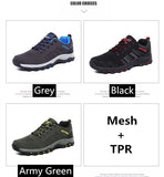 Men's Soft Outdoor Casual Shoes Summer Breathable Mesh Sneakers Black Hiking Footwear Trial Running Mart Lion   