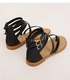 Casual Flat Rome Sandals Women Shoes Summer  Gladiator Bohemia Ladies Back Zipper MartLion   