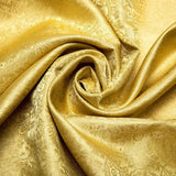 Hi-Tie Blue Men's Shirts Paisley Floral Silk Gold Long Sleeve Casual Shirts Party Wedding Dress MartLion   